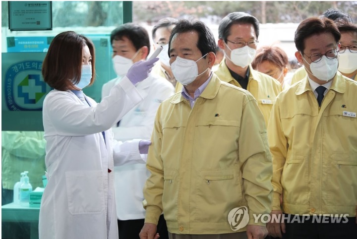 경기도 찾은 정총리 "신종코로나와의 싸움 승리할 수 있다"(종합)